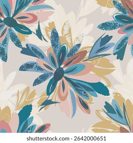 Artistic floral illustrations in a modern, expressive style. Ideal for textile design, decoration, backgrounds, and graphic elements.