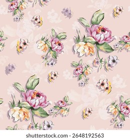 Artistic floral illustrations in a modern, expressive style. Ideal for textile design, decoration, backgrounds, and graphic elements.