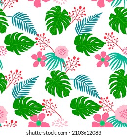 Artistic floral seamless pattern. Vector illustration. Hand drawn fabric, gift wrap, wall art design.