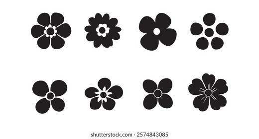 Artistic Floral Silhouettes with Monochrome Aesthetic