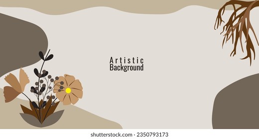 artistic flower background vector nature