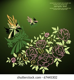 artistic flower background for your text.