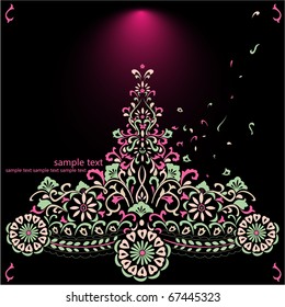 artistic flower background for your text.