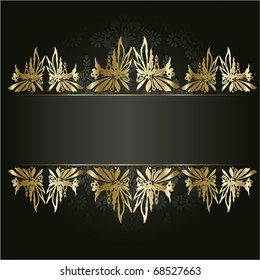 Artistic flower golden background for your text.