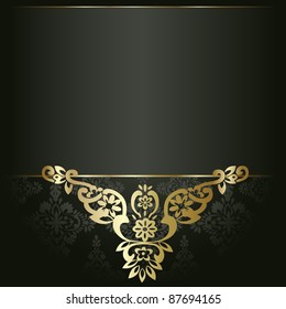 Artistic flower golden background for your text
