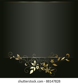 Artistic flower golden background for your text