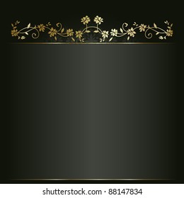 Artistic flower golden background for your text