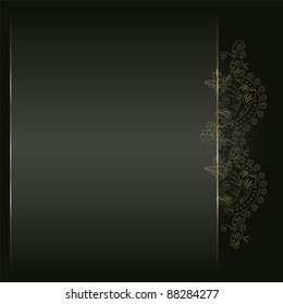 Artistic flower golden background for your text