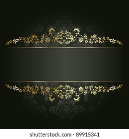 Artistic flower golden background for your text