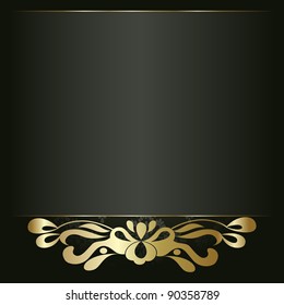 Artistic flower golden background for your text