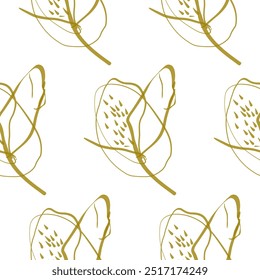 Artistic flower. Seamless pattern. Floral ornament. Abstract vector illustration