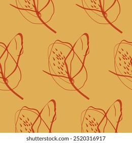 Artistic flower. Seamless pattern. Floral ornament. Abstract vector illustration