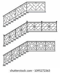 Artistic forging metal grating
