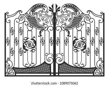 Artistic forging_metal grating_gate