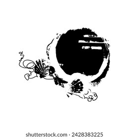 Marco artístico - máscara. Sobre la capa universal blanca aislada