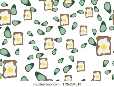 Artistic Fruits Vegetables. Vector Half Vegetarian Design. Background Artistic Fruits Vegetables. Cute Sweet Graphic Anniversary. Diet Organic Wallpaper. Half Cartoon.