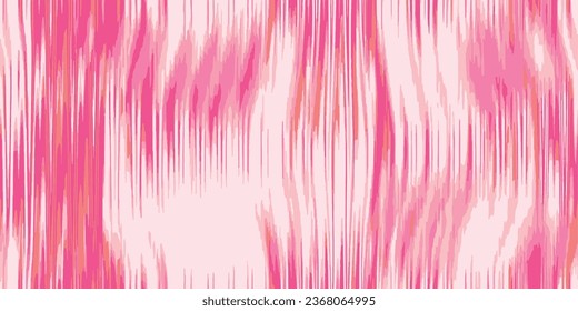 artistic fuchsia mood dye stripe seamless pattern washed blurry wavy ikat seamless pattern.