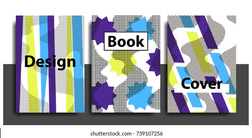 Artistic funky design for print products. Bright and high contrast background for poster, card, flyer, brochure and web design. Pop art, memphis and 80s style waves.