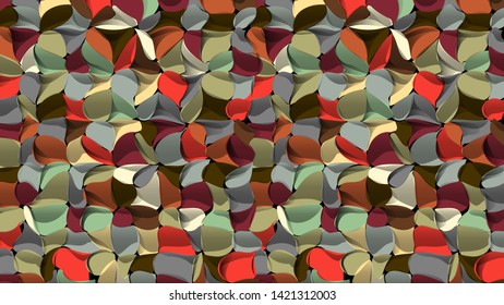 Artistic geometric abstract background, 3D crumpled effect, retro colors. Creative modern colorful wallpaper. Vector Design Concept - Vector 