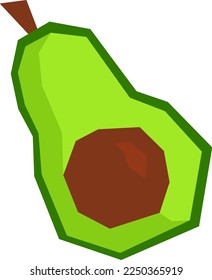 Ilustración artística de vectores de aguacate geométrico