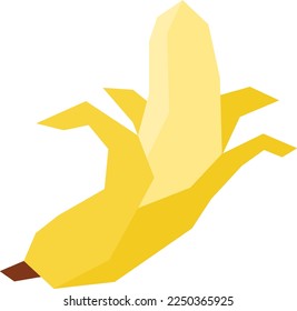 Artistic Geometric Banana Vector Illustration