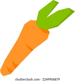 Artistic Geometric Carrot Vector Illustration