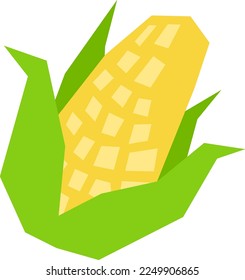 Artistic Geometric Corn Vector Illustration