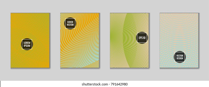 Artistic geometric design title page vector. Cool template journal header page set. First page minimal vector for corporate notebook, dairy or notepad.