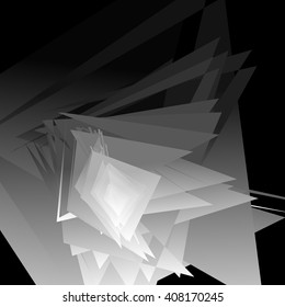 Artistic geometric image - Random angular, edgy shapes overlapping. Modern geometric art illustration