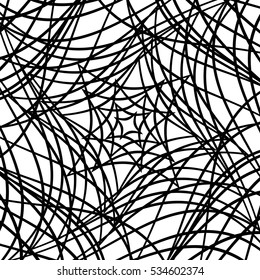 Artistic geometric pattern, texture with random lines. Monochrome abstract background