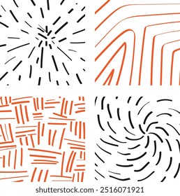 Artistic geometric wallpaper with bold lines and retro-inspired patterns