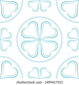 Artistic geometrical seamless repeat tile pattern, Lisbon floral mosaic. You can also use for fabrication, textile, gift wrap, invitation card, web page background, graphic design artwork and Islamic.