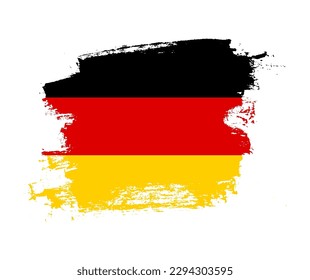 Artistic Germany national flag design on painted brush concept