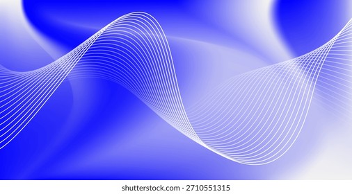 Un gráfico artístico con líneas onduladas blancas sobre un fondo de tonos azules para transmitir movimiento y profundidad visual.