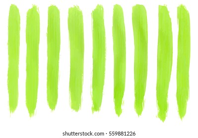 Artistic Green paint hand made tracing from sketch Vector Illustration