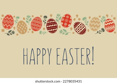 Artistic greeting card Happy Light Easter