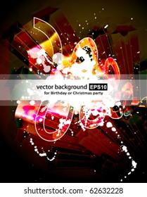 Artistic Grunge Abstract Background with Rainbow Colours