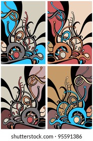 Artistic grunge background. Vector  Illustration.