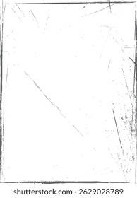 Fundo artístico de borda grunge com linhas de sobreposição. A textura do esboço se ajusta às bordas e aos pôsteres da página. O quadro sujo e o pano de fundo danificado acrescentam a borda vintage.
