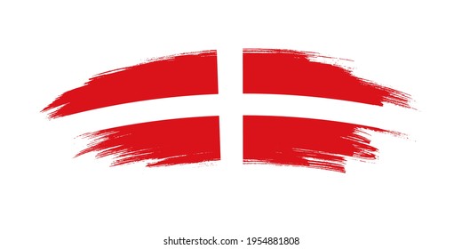 Artistic grunge brush flag of Sovereign Military Order of Malta isolated on white background
