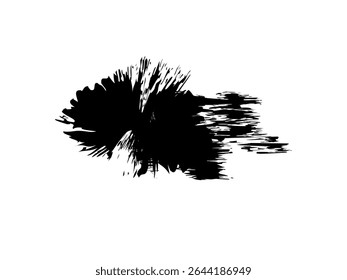 artistic grunge brush vector in black and white color