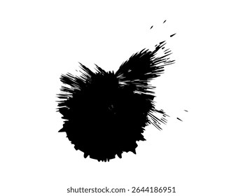 artistic grunge brush vector in black and white color