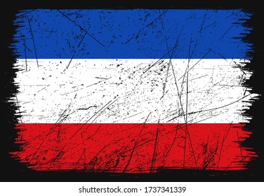 Artistic grunge flag of Los Altos country. Happy national day of Los Altos. Brush flag on shiny black background