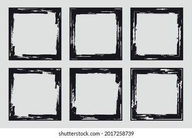 Artistic Grunge Frames Paint Brush Stroke Border Collection