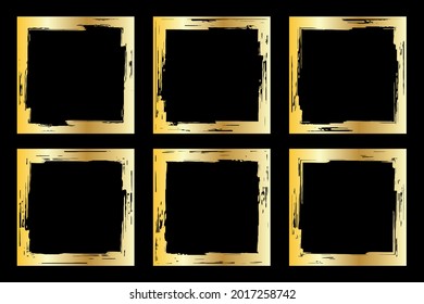 Artistic Grunge Frames Paint Brush Stroke Border Collection