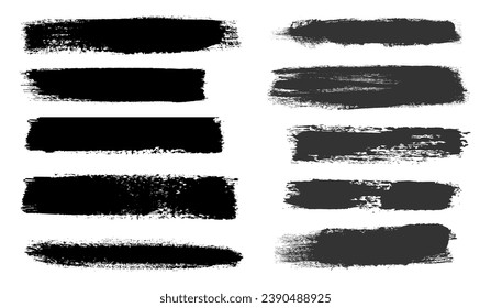 Künstlerische grungy kreative Pinselstrich Set.Zurück Grunge Linien.