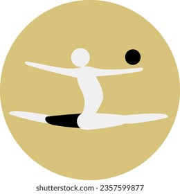 Artistic gymnastics competition icon. Sport sign.  