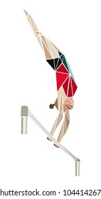 artistic gymnastics female gymnast in uneven bars