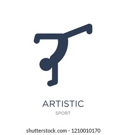 artistic gymnastics icon. Trendy flat vector artistic gymnastics icon on white background from sport collection, vector illustration can be use for web and mobile, eps10