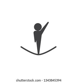 Artistic gymnastics trampoline athletes vector icon. filled flat sign for mobile concept and web design. Gymnastics sport glyph icon. Symbol, logo illustration. Pixel perfect vector graphics